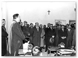 1958 - Fasi dell'inaugurazione. Parla il prof. Benincasa, Direttore didattico.