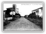 1940 - La via dall'Aurelia al mare di Portovecchio. A sx villa Montezemolo.