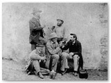 Diego Martelli a Castiglioncello con un gruppo di amici (ArchivioP.Dini) 