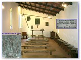 La chiesina. Il bassorilievo a sinistra  dietro l'altare ed  dell'artista Poetto di Rosignano
