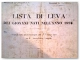 Lista di leva del 1896 con 92 iscritti in gran parte deceduti.