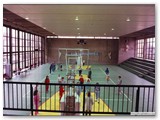 1980 - L'interno del Palazzetto dello Sport a Rosignano Solvay
