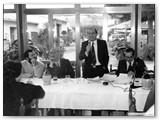 1982 - L'ing. Gentilcore lascia Rosignano, subentra Ilvano Barlettani, mentre L. Panizzi viene confermato vice. Da sx Bacci, Daini, Barlettani, Battini.