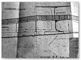 1937 - Progetto iniziale del fungo per i nuovi bagni. Una mareggiata demolì lo scivolo-scaletta a sx (i resti sono ancora visibili in mare). Non fu più ricostruito.