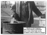 Neri Paglianti vende le caldarroste al passaggio a livello lato monte negli anni 60/70