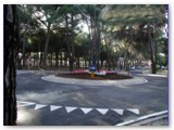 La pineta di via Forli, uno dei polmoni verdi della città-giardino ed area di rispetto intorno allo stabilimento